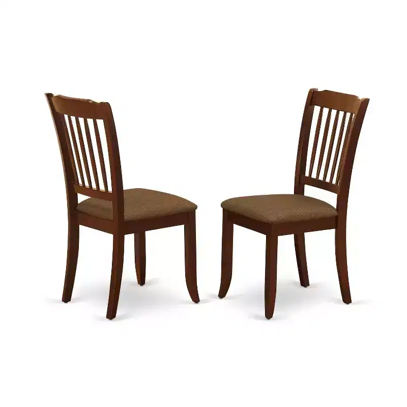 HomeStock 5-Pc Mahogany Finish Solid Wood Top - Square Dining Room Set - Seats 4