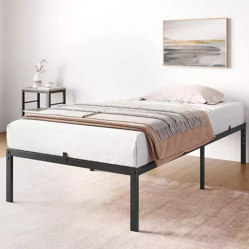 14-Inch Metal Platform Bed Frame with Under-Bed Storage