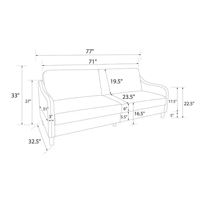 DHP Jasper Coil Futon