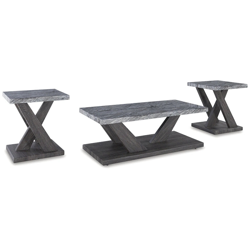Signature Design by Ashley Bensonale Gray Table Set (Set of 3) - 48W x 24D x 18H
