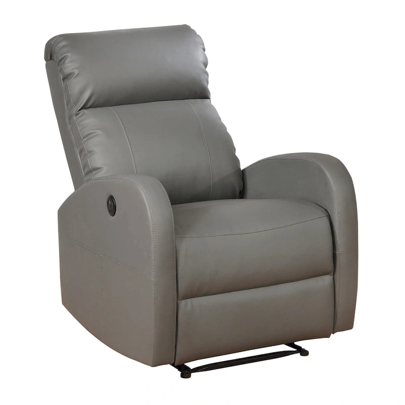 Modern Faux Leather Small Powered Reading Recliner