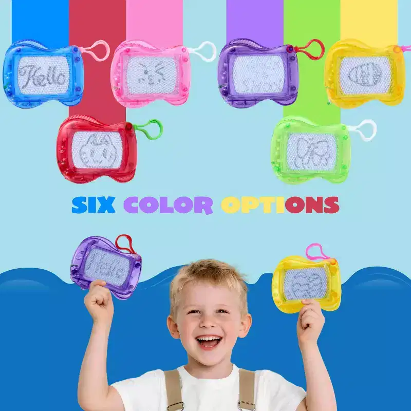 Joyfy 12 Pcs Mini Magnetic Drawing Board, 6 Erasable Keychain Drawing Board, Writing Pad Boys and Girls Classroom Prize, Birthday Goodie Bag Stuffers