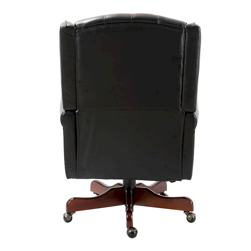 Modern swivel executive chair with tufted backrest