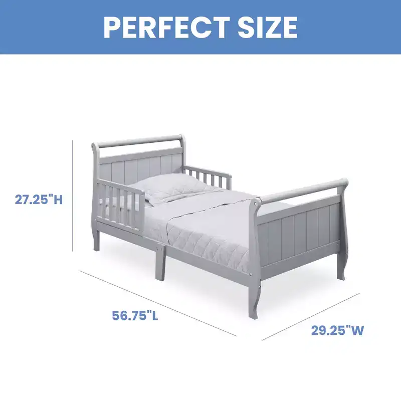Delta Children Chestopher Toddler Bed with Bedrails