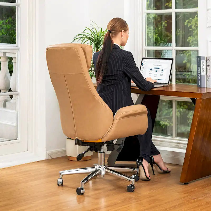 Modern High Back Adjustable Swivel Office Chair with Wheels