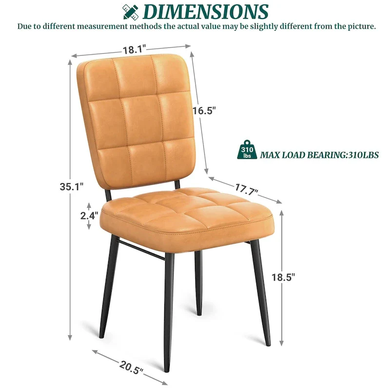 Modern Dining Chairs Set of 2/4/6/8, Upholstered Kitchen Chairs with Thick Cushion for Dining Room