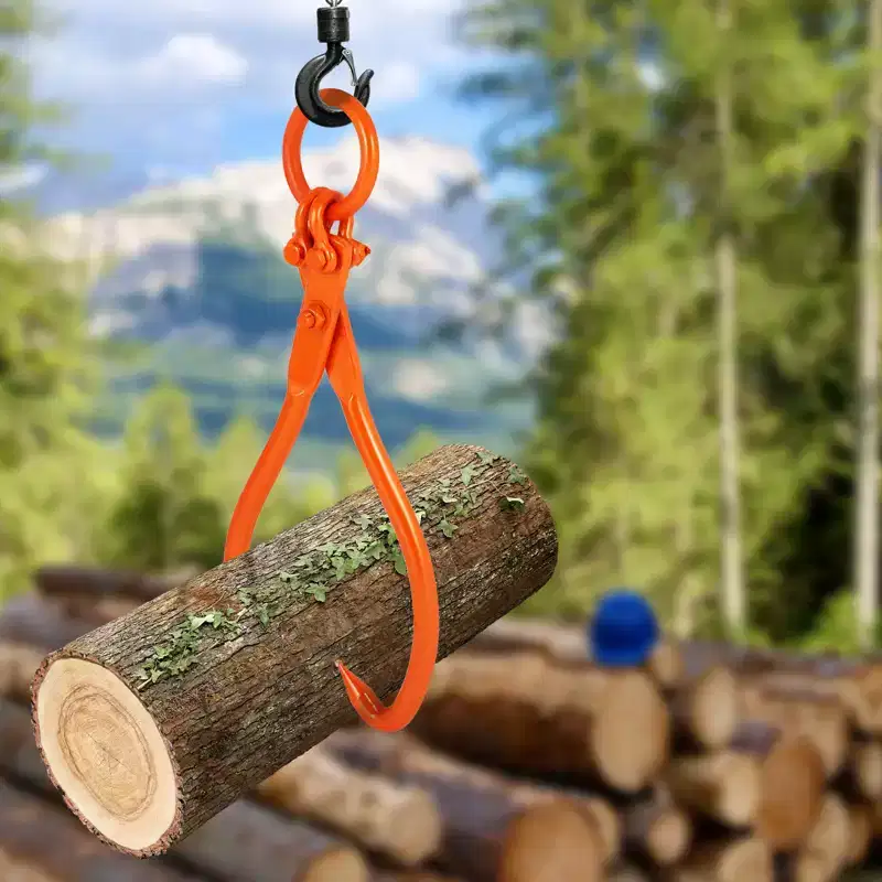VEVOR Log Skidding Tongs, 18 inch 2 Claw Log Lifting Tongs, Heavy Duty Steel Lumber Skidding Tongs, 772 lbs/350 kg Loading Capacity, Log Lifting