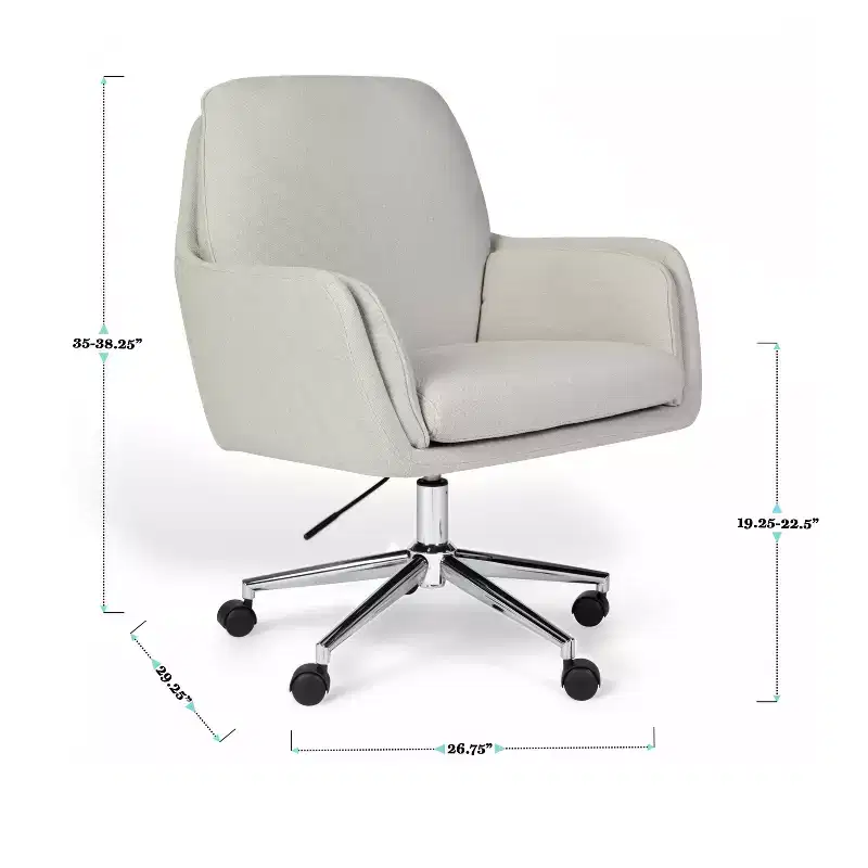 Martha Stewart Clara Upholstered Office Chair
