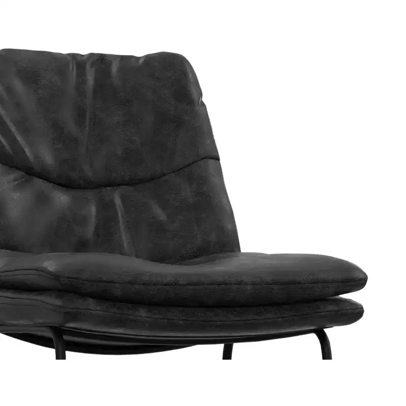 Thalia Mid Century Modern Bar Stool (Set of 2) in Vegan Faux Leather
