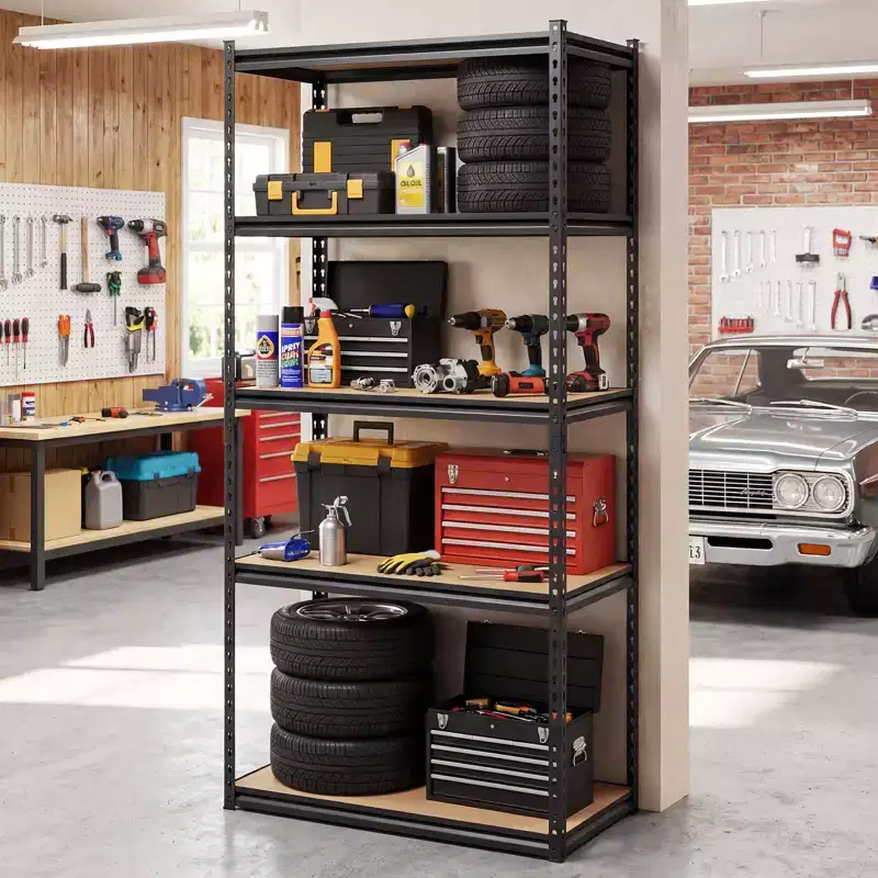 4PCS 5-Tier Garage Shelving Unit 2200 LBS Heavy Duty Metal Storage Shelves