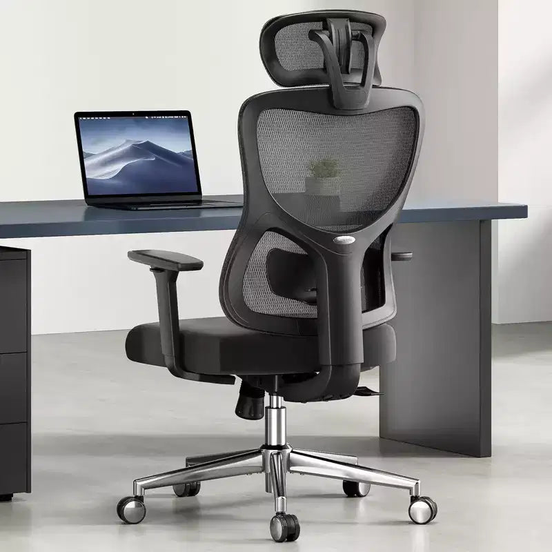 Okak Ergonomic Office Chair, Mesh Desk Chair with Headrest, Adjustable Lumbar Support and Armrests, High Back Gaming Chair for Office, Home