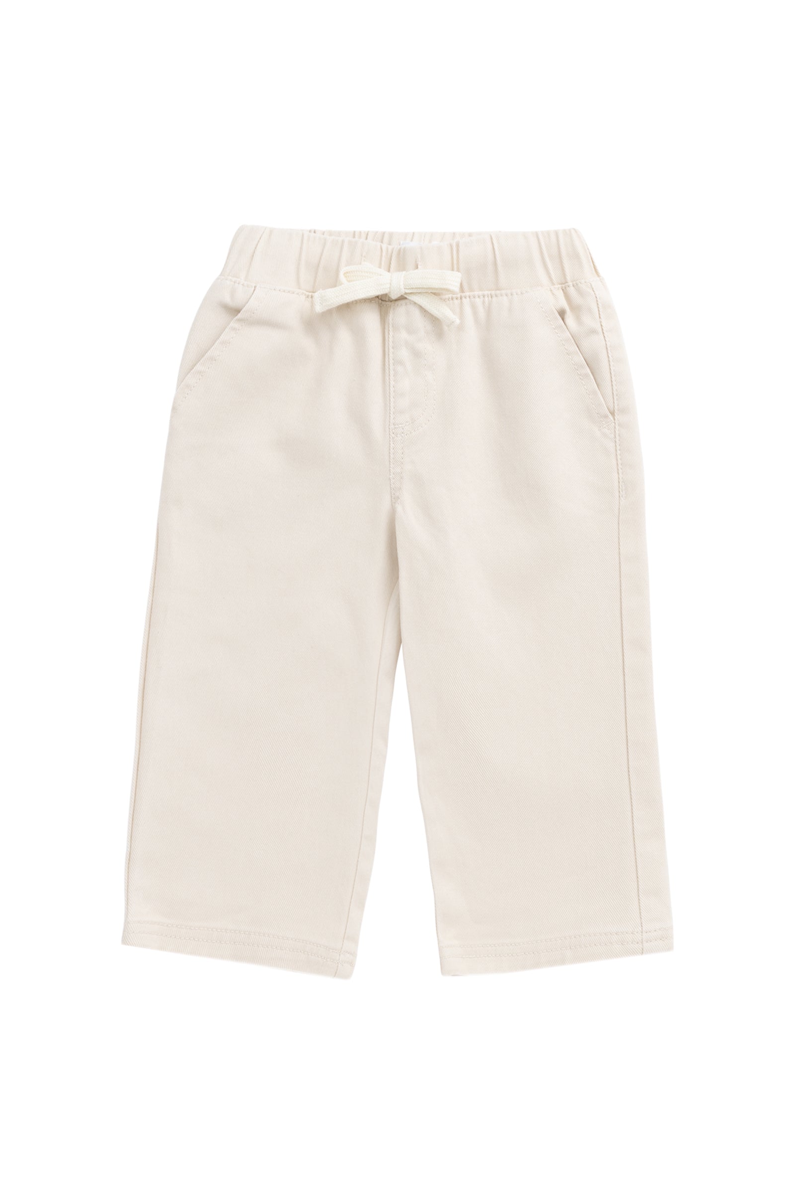 Casual Buff Solid Cotton-Elastane  Pant with Breathable Comfort Fit for Baby & Girls Daily Wear (6M�C8Y)