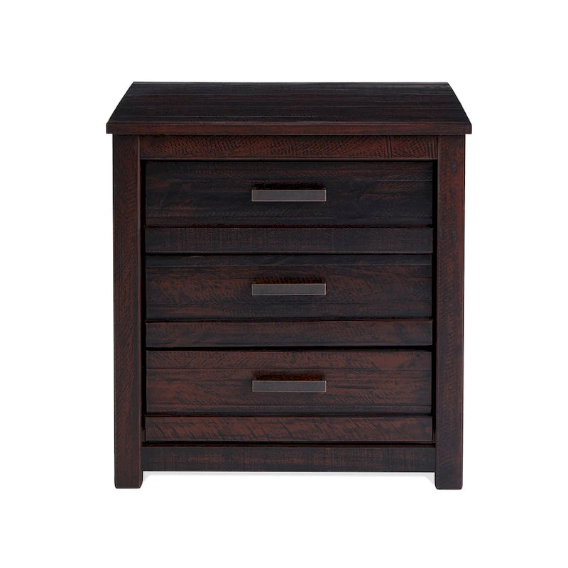 3-Drawer Solid Pine Nightstand