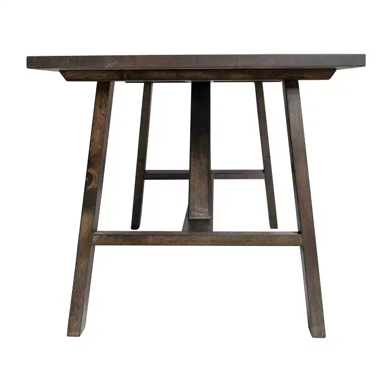 Flash Furniture Eli Solid Wood Farmhouse Coffee Table, Trestle Style Accent Table