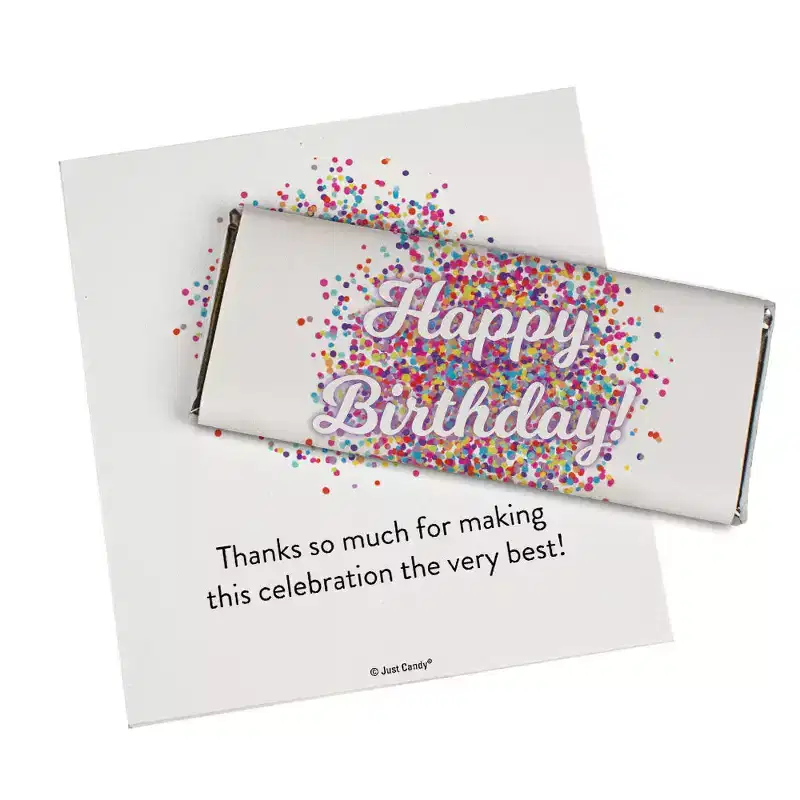 Happy Birthday Candy Party Favors Hershey's Chocolate Bars by Just Candy