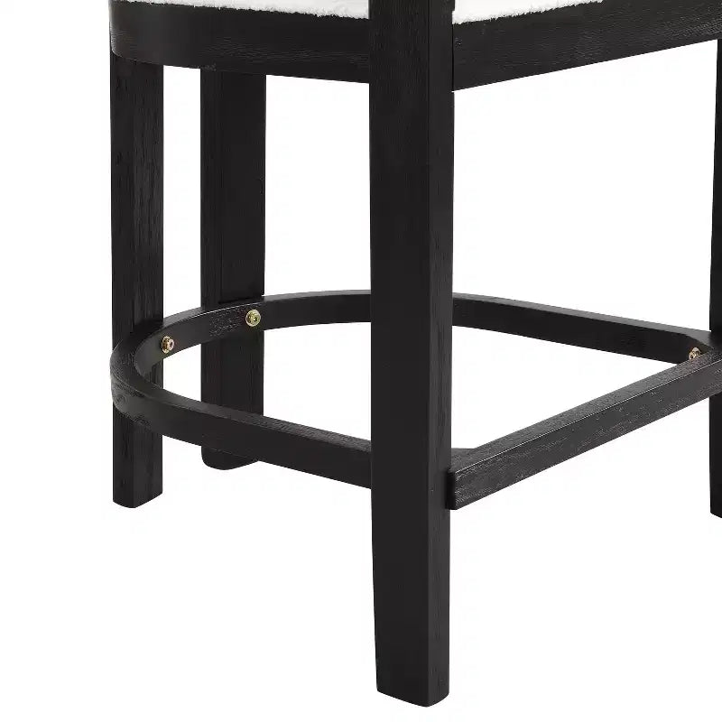 Christopher Knight Home Netia Modern 5 Pieces Metal and Rubberwood Counter Height Dining Set, Natural Brown