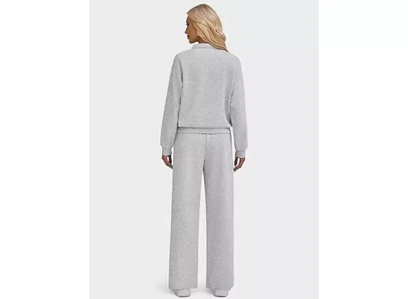 SHESHOW Women 2 Piece Outfits Set Half Zip Sweatshirts Wide Leg Sweatpant Matching Set Tracksuit with Pockets XS-XXL
