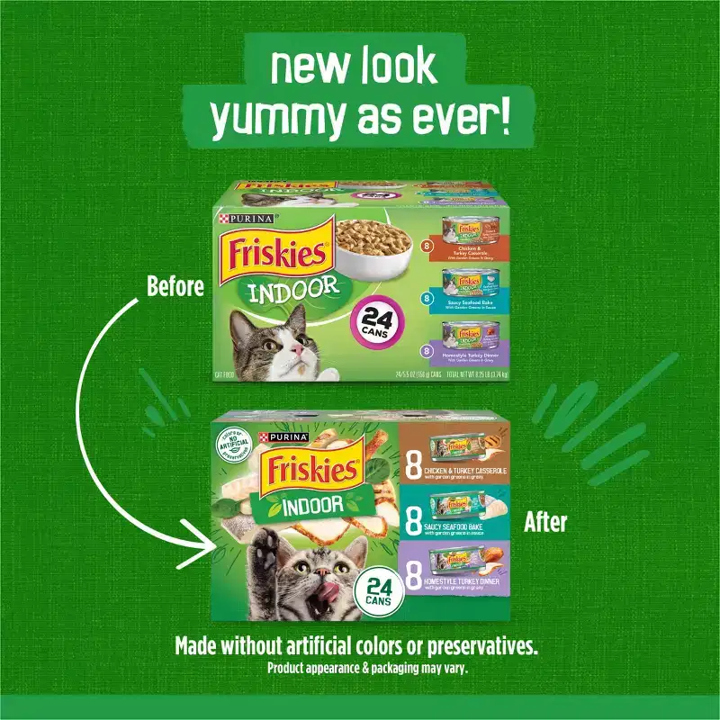 Friskies Casserole Saucy Homestyle Turkey and Seafood Flavor Wet Cat Food - 8.25lb/24ct