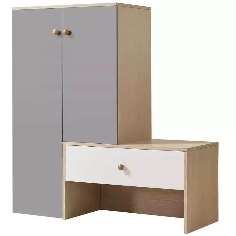 Multi-functional Shoe Storage Bench with Cabinet and Rack