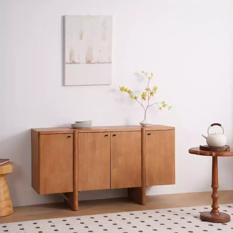 Modern Wood Storage Sideboard with Adjustable Shelves