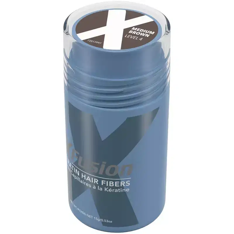 XFusion Keratin Hair Fibers (0.54 oz) - MEDIUM BROWN| Appearance of Naturally Thick, Full Hair by Toppik X Fusion