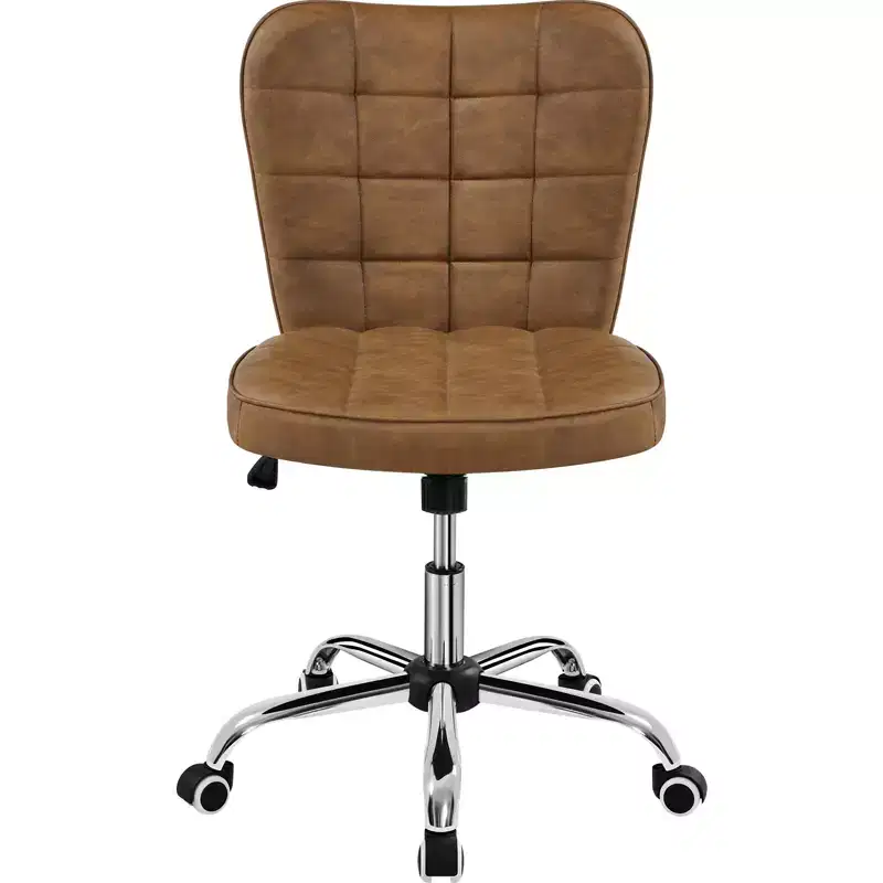 Yaheetech Modern Mid-back Office Chair Armless Desk Chair