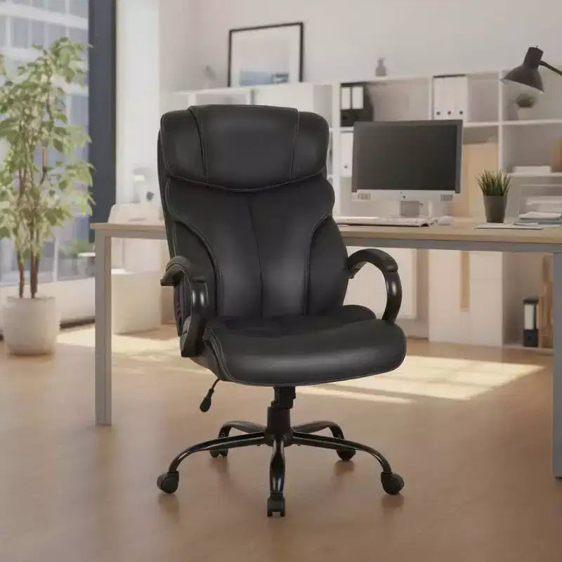 BestMassage Big and Tall Office Chair 500lbs Office Chair PU Leather Executive Chair Computer Desk Chair