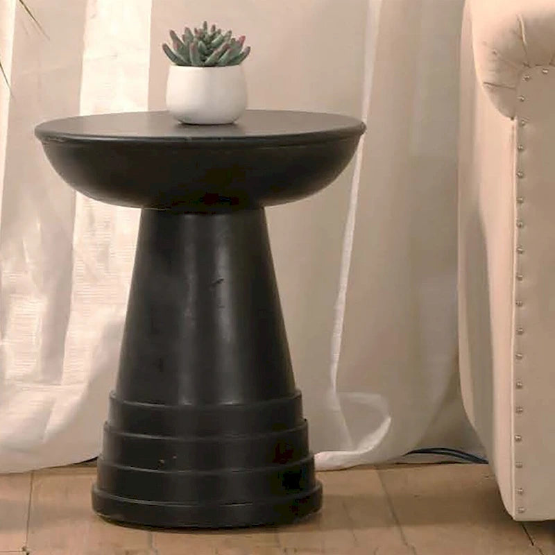 16 in. Round Solid Wood End Table