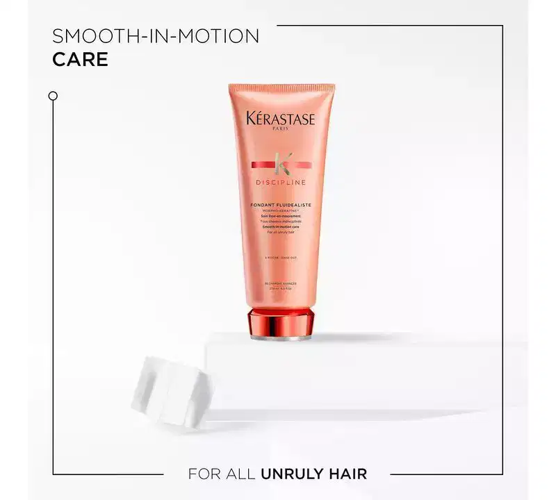 Kerastase Discipline Bain Fluidealiste (NO SULFATES) Smooth-in-Motion Shampoo (8 oz) & Fondant Fluidealiste Conditioner (6.8 oz) Duo Set Kit .