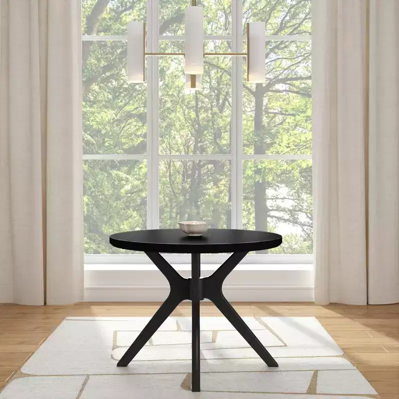 Plank+Beam Verso Round Dining Table, 38 Solid Wood Kitchen & Dining Room Table