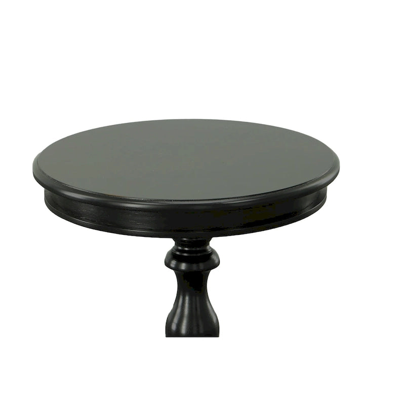 Round Accent Side Table, Copper Finish, Living Room End Table