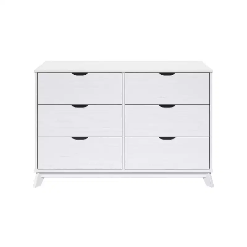 Pensy Solid Wood Mid-Century Modern 6 Drawer Dresser - Powell