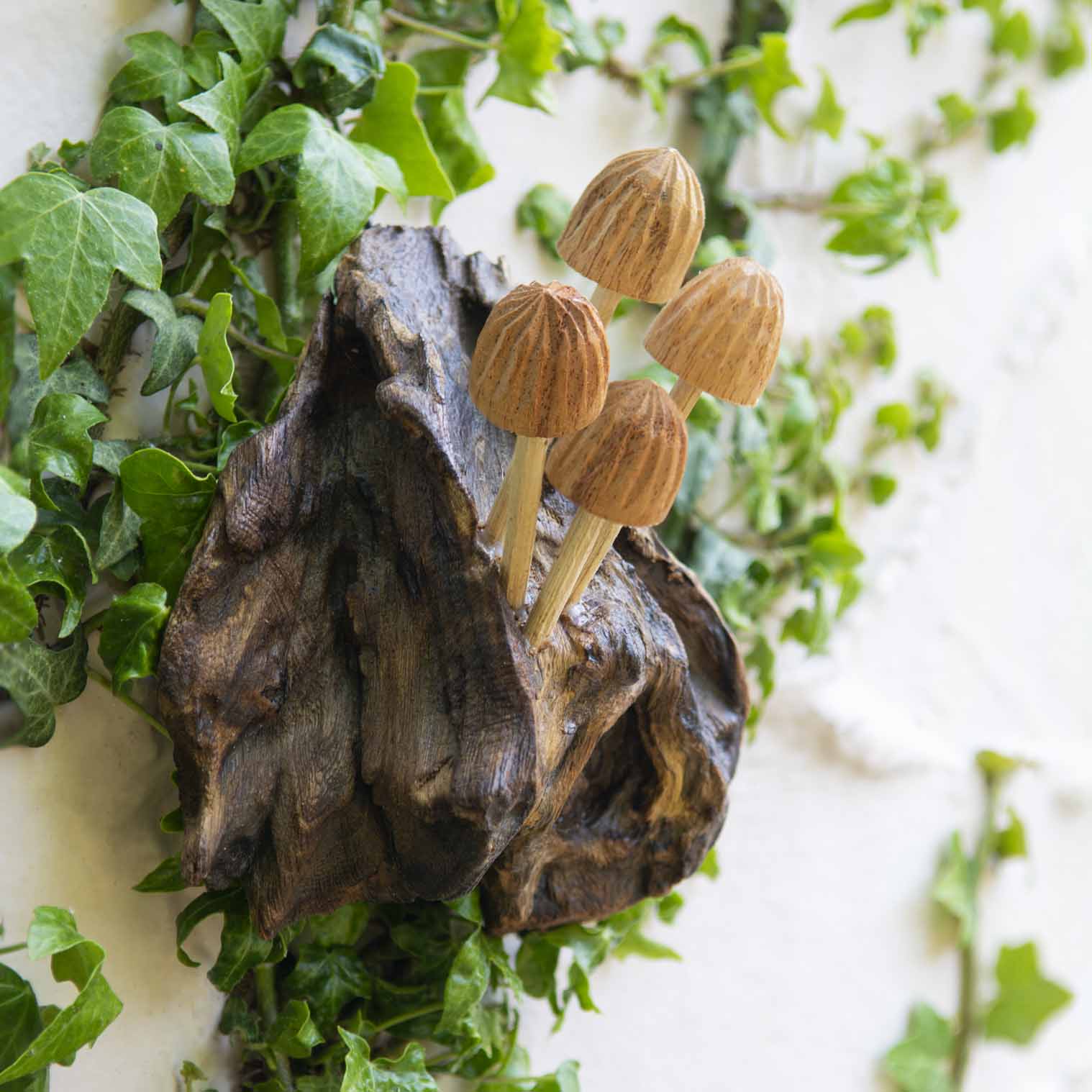 Carved Mushroom Wall Piece, Small