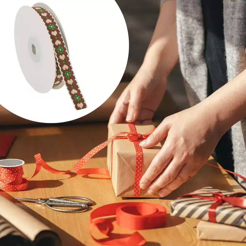 Unique Bargains 0.39x29.53' Heart Flower Gift Ribbon