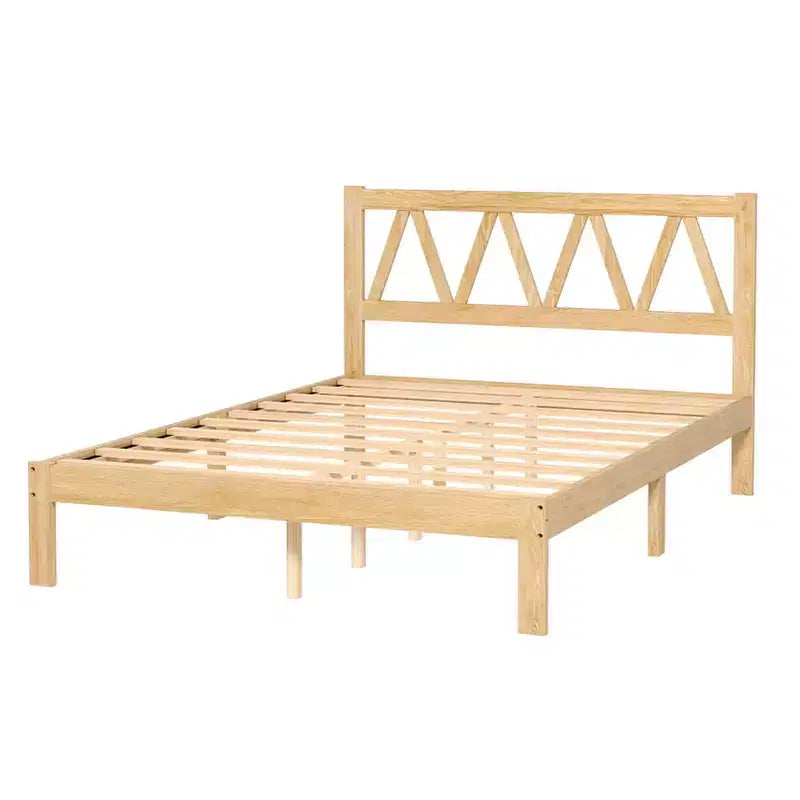 Rubberwood Platform Bed Frame Full Size