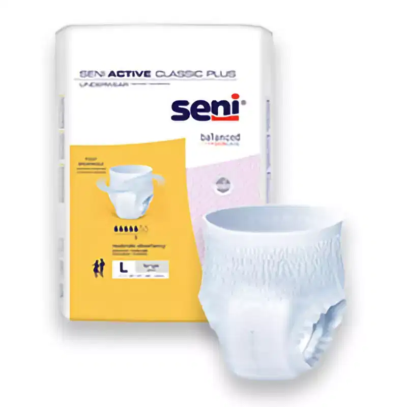 Seni Active Classic Plus Disposable Underwear Pull On with Tear Away Seams Large, S-LA18-AC2, Moderate