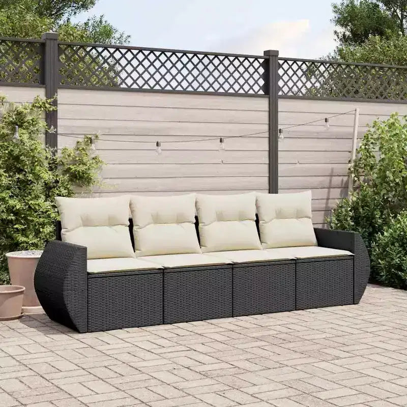 vidaXL Patio Sofa Set Adjustable Feet Garden Sofa Set Rectangular