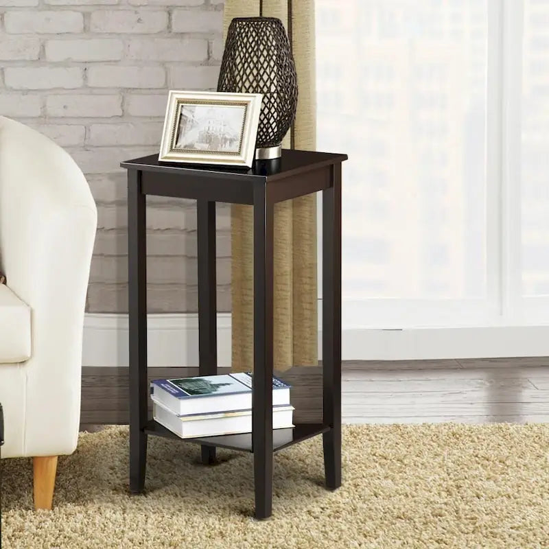 Yaheetech Wood Tall Bedside Living Room Sofa Side End Table Furnture