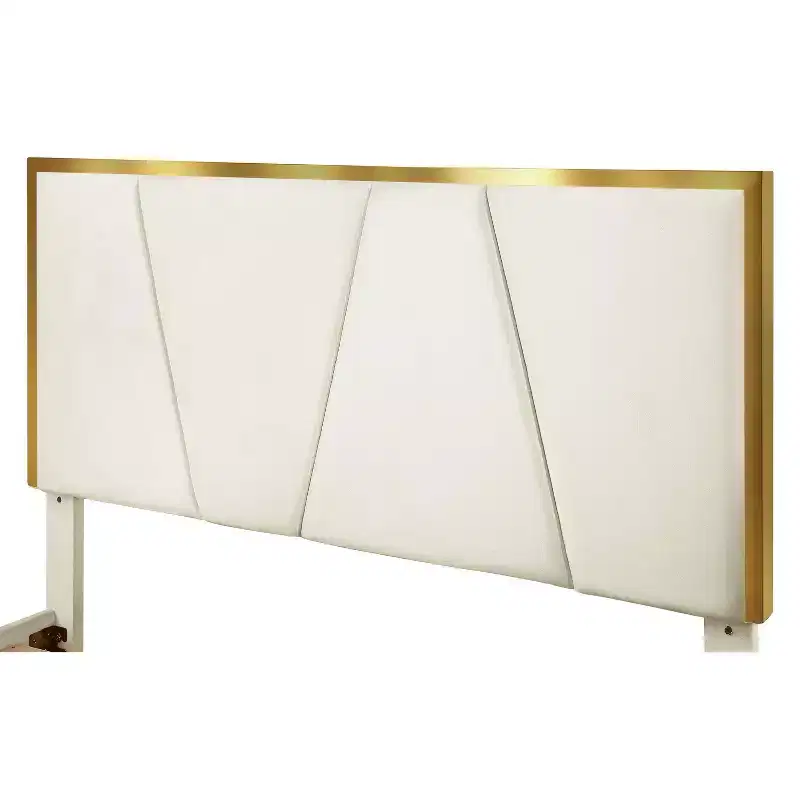 Full Kealoa Glam Fully Upholstered Bed Beige - HOMES: Inside + Out