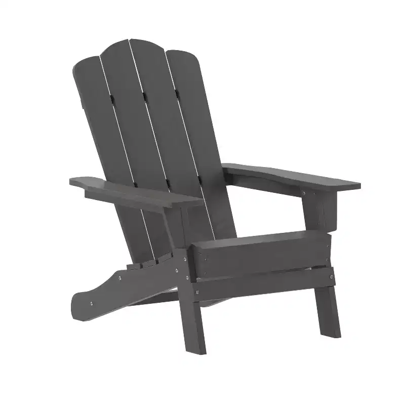 Merrick Lane Adirondack Chair with Cup Holder, Weather Resistant HDPE Adirondack Chair