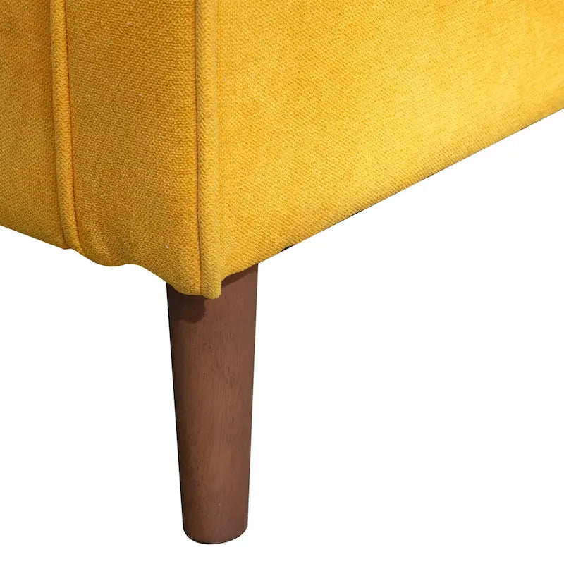 Convertible Sofa Couch with Cushioned Seat and Wooden Legs