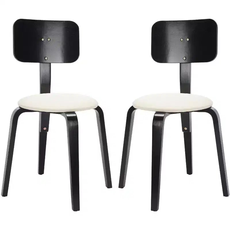 Jo Stackable Upholstered Dining Chairs (Set of 2) - DCH1010 - Safavieh