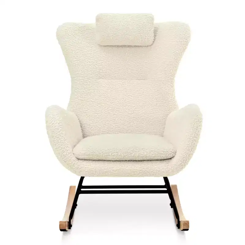 Teddy Tufted Rocking Chair with Rubber Legs - ModernLuxe