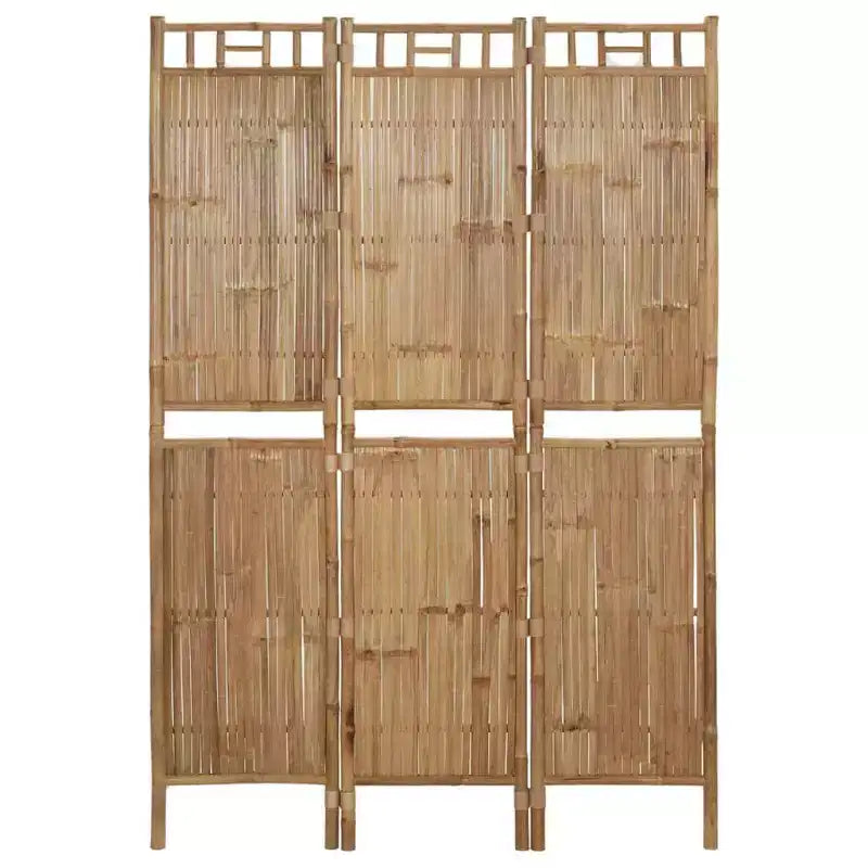 vidaXL 3-Panel Room Divider Folding Privacy Screen Outdoor Garden Patio Bamboo