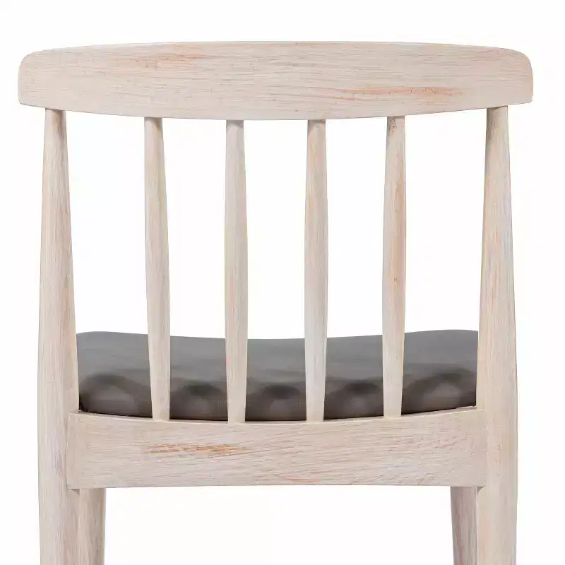 Flash Furniture Chester Commercial Grade Solid Wood Dining Chair with Slatted Backrest and Vinyl Seat