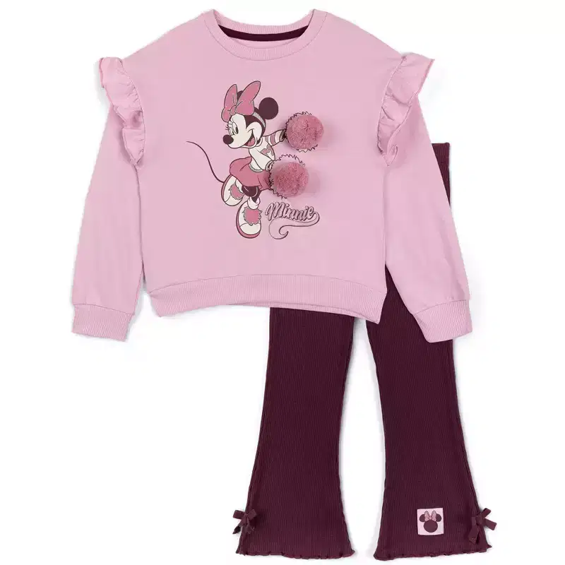 Disney Fleece Pullover Sweatshirt and Ribbed Flare Leggings Outfit Set
