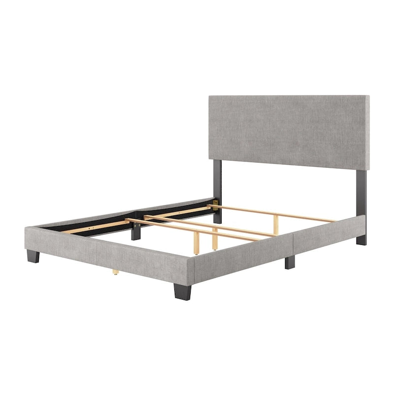 Upholstered Modern Queen Bed, Box Spring Required