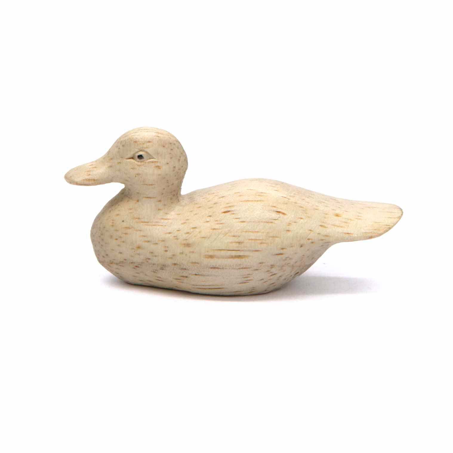 Duck Carving in Albizia Wood