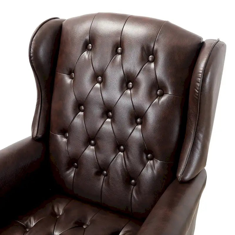 Modern swivel executive chair with tufted backrest