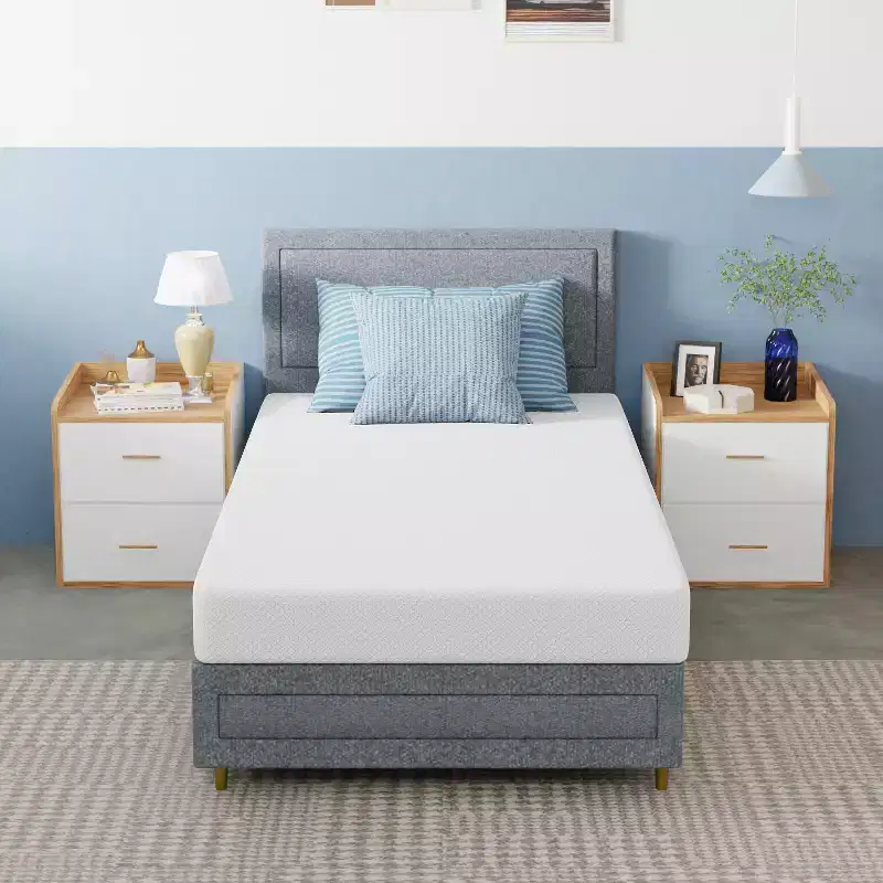 FDW 6 Inch Bamboo Charcoal Gel Memory Foam Mattress,Green Tea Memory Foam Mattress with More Convenient Box Packaging,CertiPUR-US Certified
